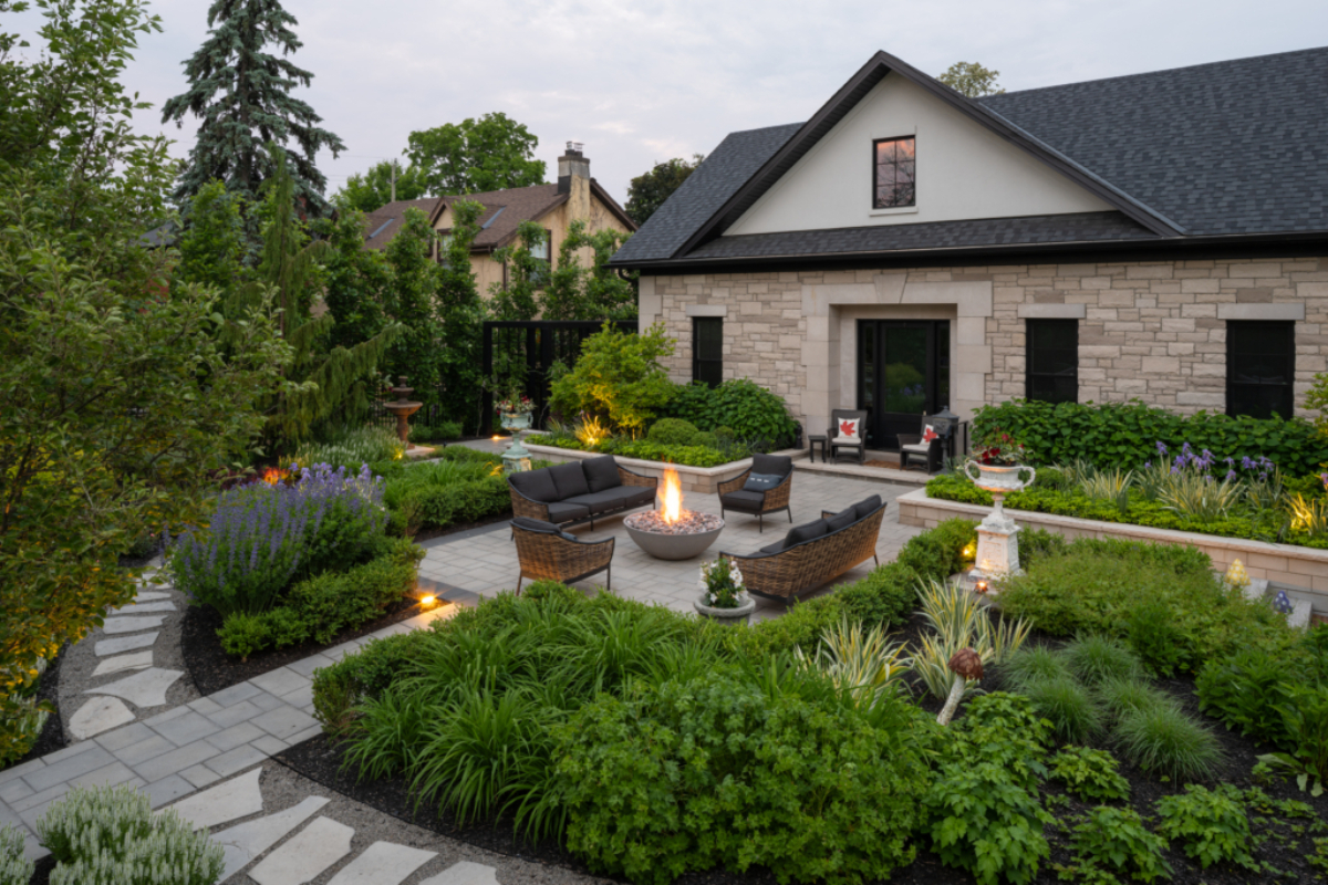 Earthscape Landscapes - The Green Room Property Fireplace