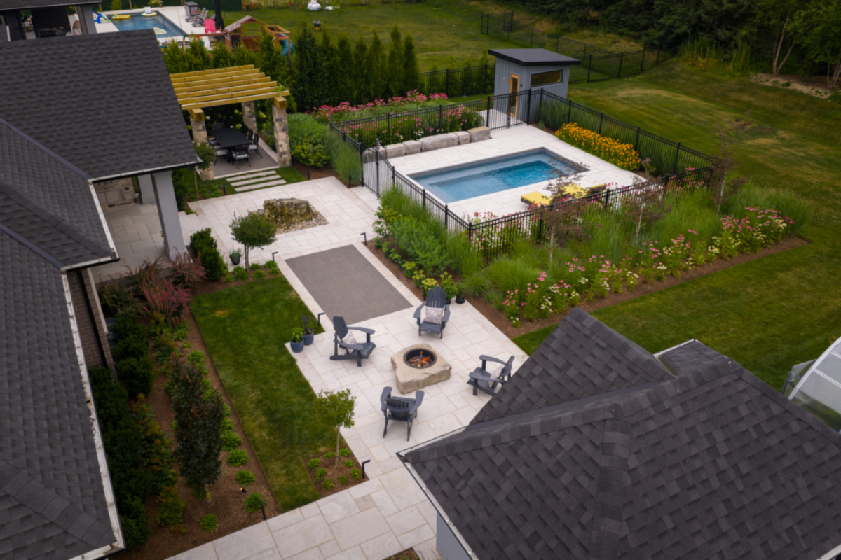 Earthscape Landscapes - Outdoor Haven Property Pool Top View